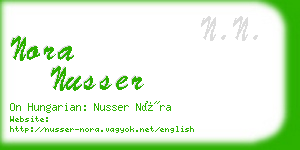 nora nusser business card